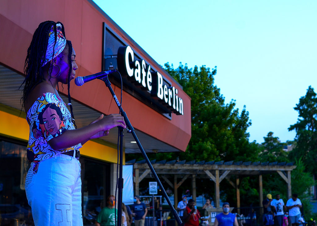 Cemone James performed for the first time in Columbia